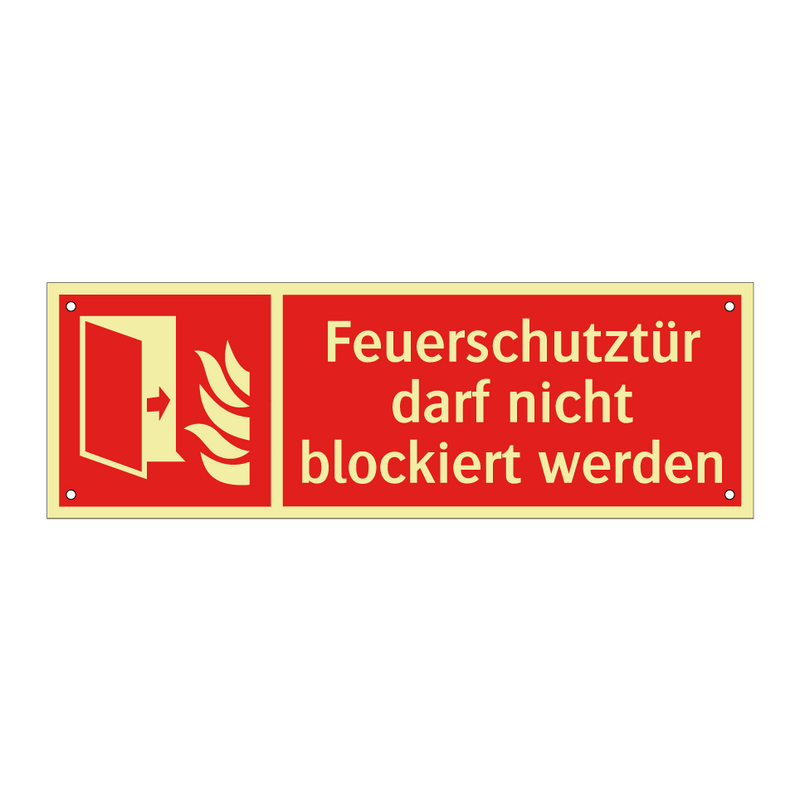 Feuerschutztür darf nicht blockiert werden