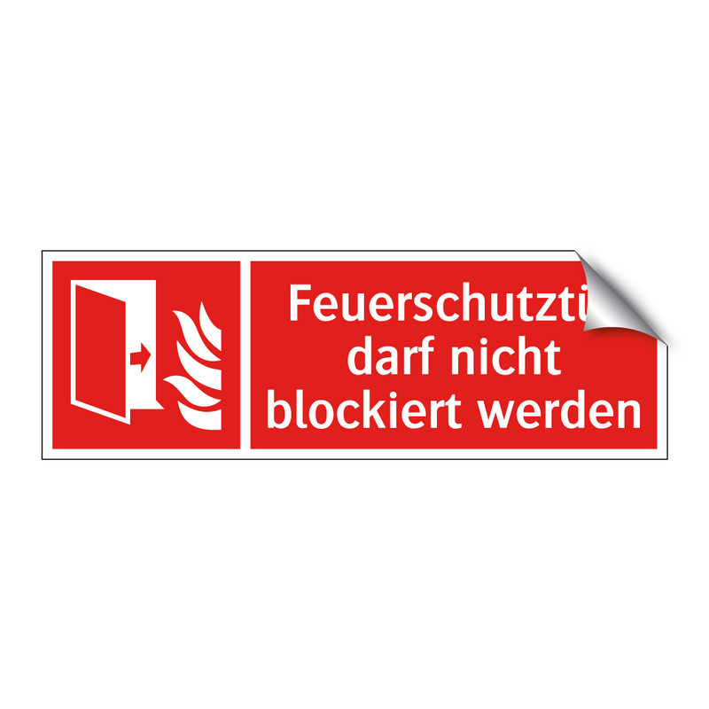 Feuerschutztür darf nicht blockiert werden