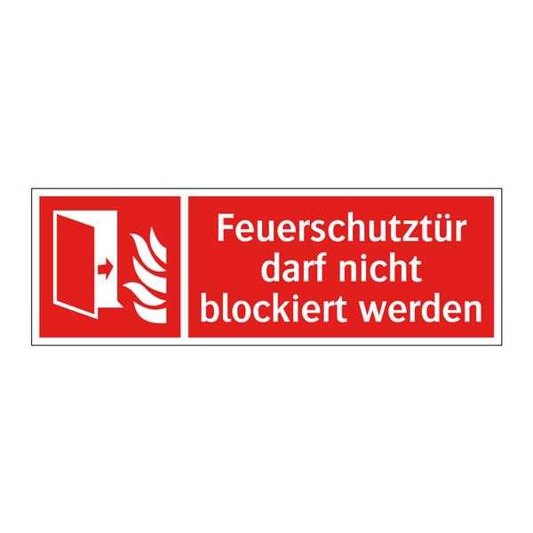 Feuerschutztür darf nicht blockiert werden