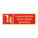 Feuerschutztür durch Alarm gesichert