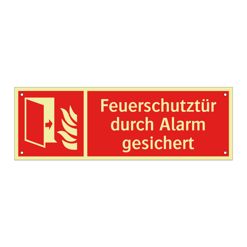 Feuerschutztür durch Alarm gesichert