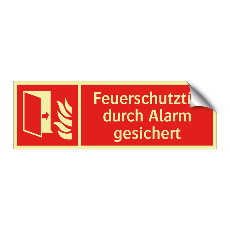 Feuerschutztür durch Alarm gesichert