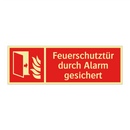 Feuerschutztür durch Alarm gesichert