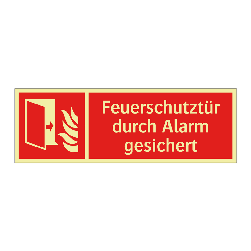 Feuerschutztür durch Alarm gesichert
