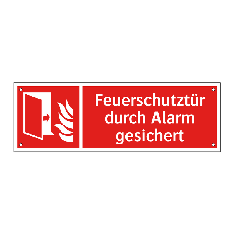 Feuerschutztür durch Alarm gesichert