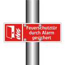 Feuerschutztür durch Alarm gesichert