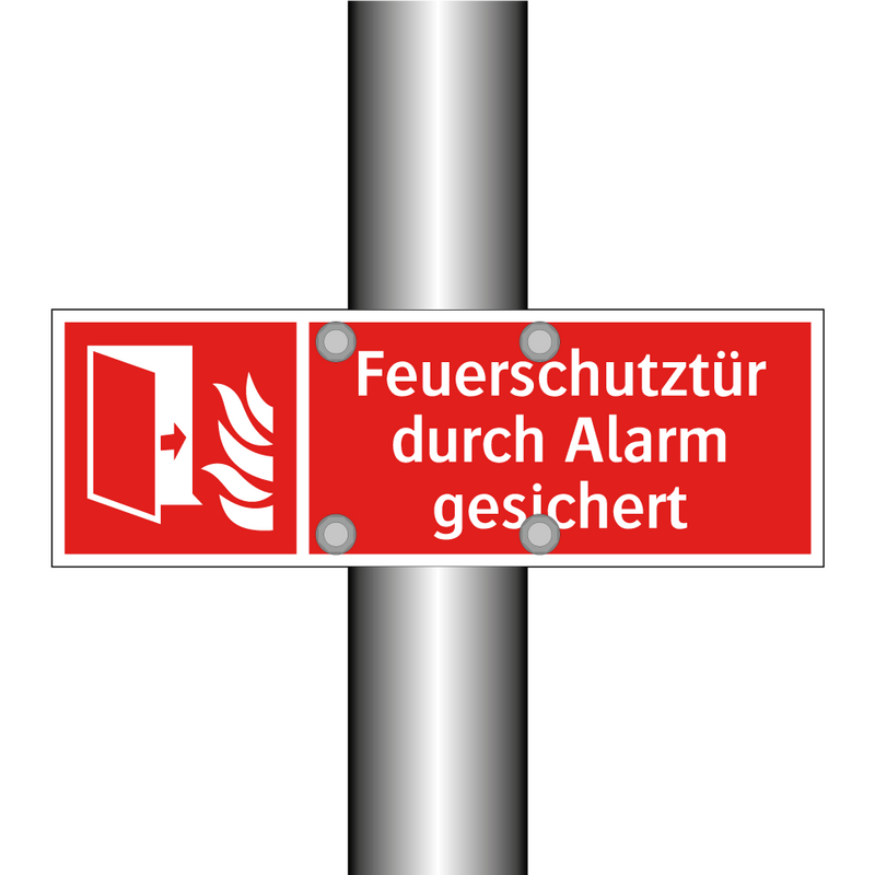 Feuerschutztür durch Alarm gesichert