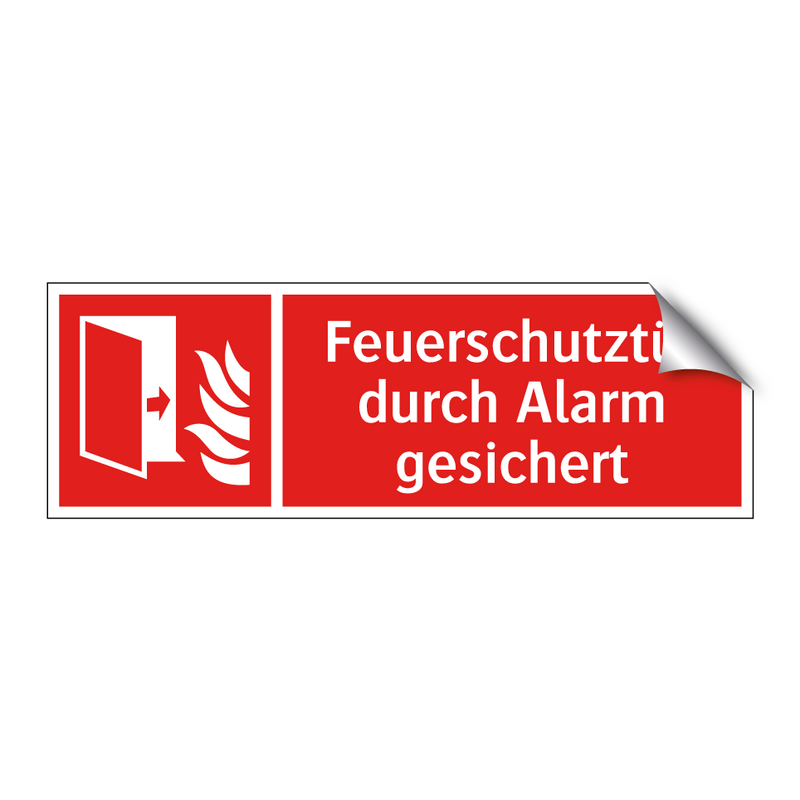 Feuerschutztür durch Alarm gesichert