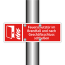 Feuerschutztür im Brandfall und nach Geschäftsschluss schließen