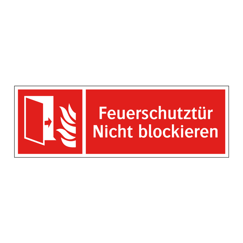 Feuerschutztür Nicht blockieren