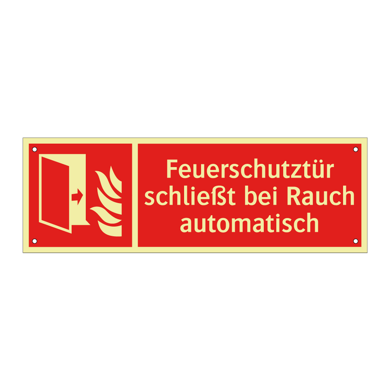 Feuerschutztür schließt bei Rauch automatisch