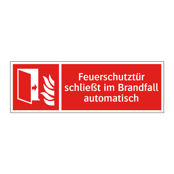 Feuerschutztür schließt im Brandfall automatisch
