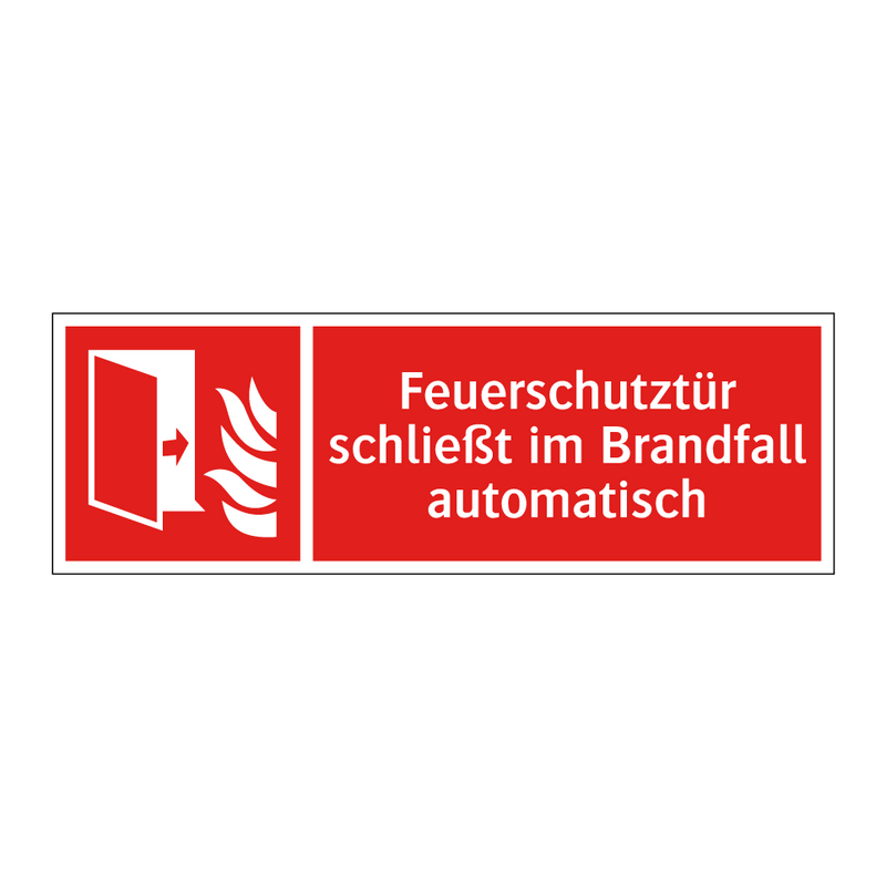 Feuerschutztür schließt im Brandfall automatisch