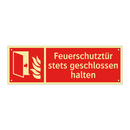 Feuerschutztür stets geschlossen halten