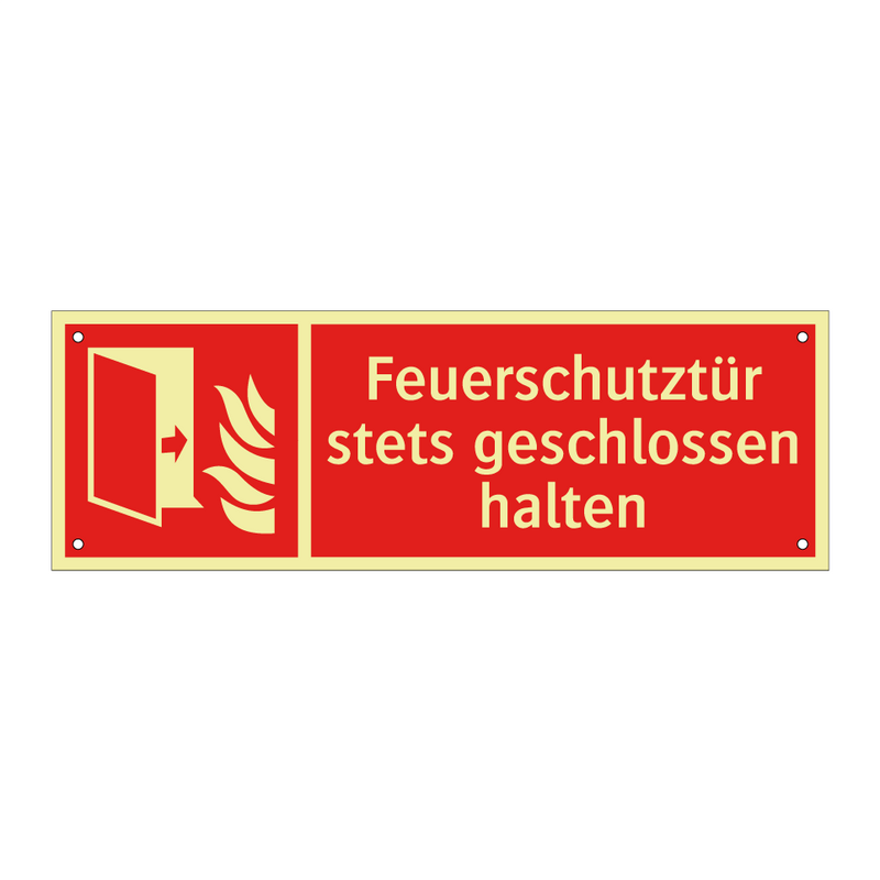Feuerschutztür stets geschlossen halten