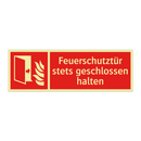 Feuerschutztür stets geschlossen halten