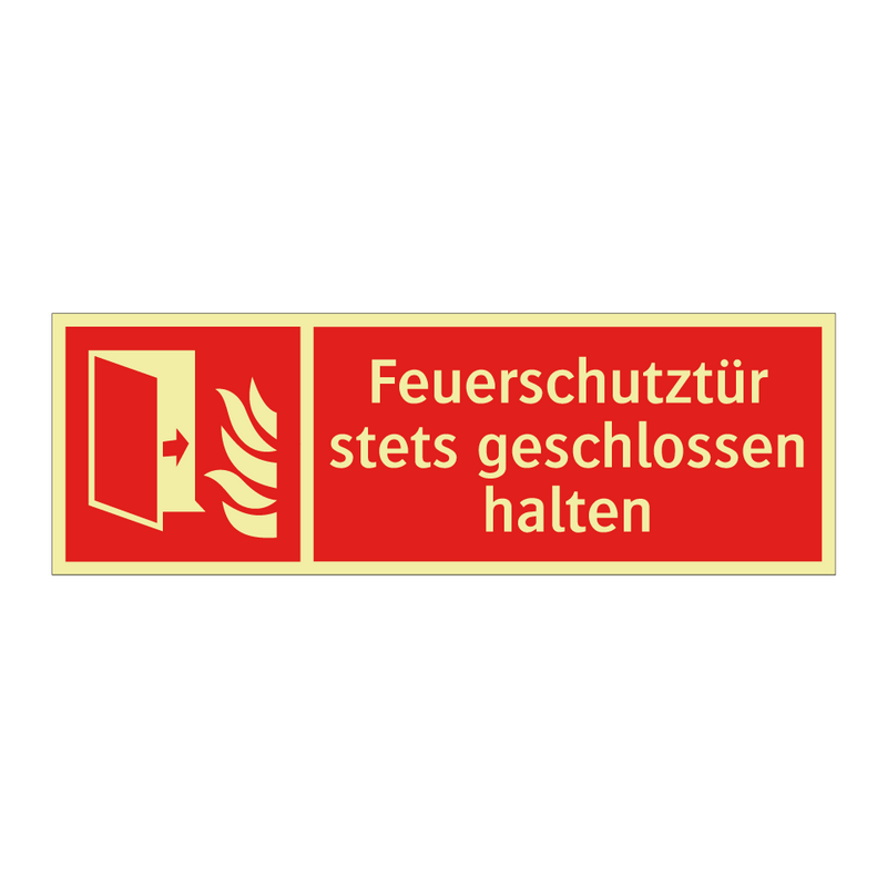 Feuerschutztür stets geschlossen halten