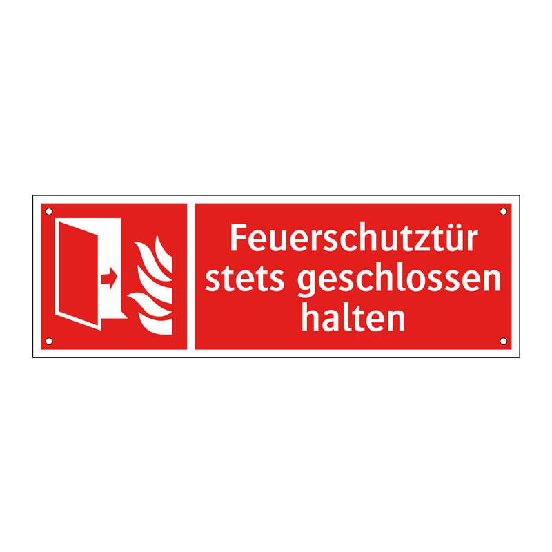 Feuerschutztür stets geschlossen halten