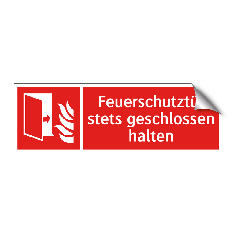 Feuerschutztür stets geschlossen halten