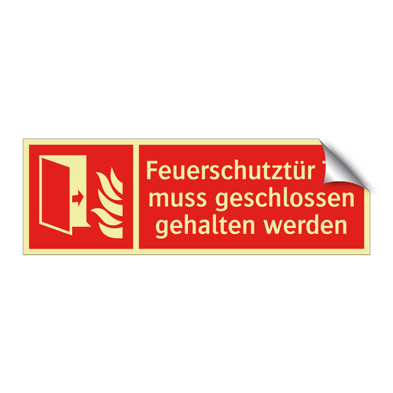 Feuerschutztür Tür muss geschlossen gehalten werden
