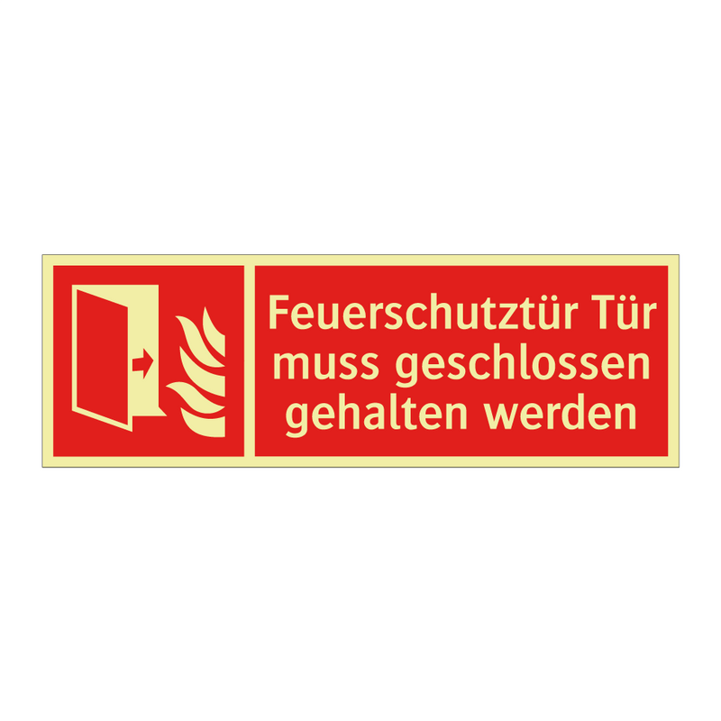 Feuerschutztür Tür muss geschlossen gehalten werden