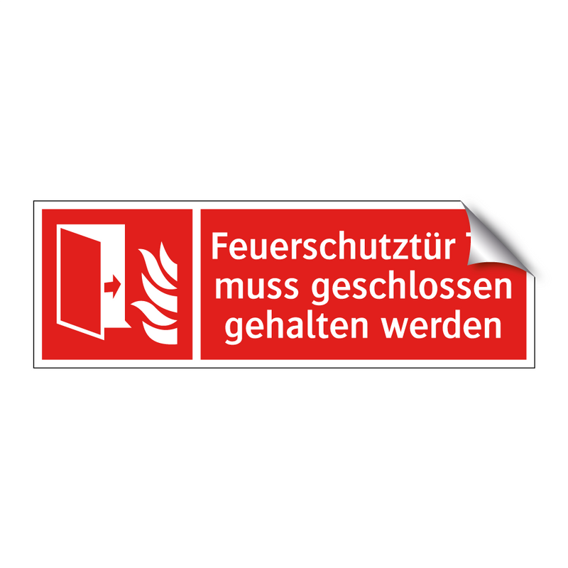 Feuerschutztür Tür muss geschlossen gehalten werden