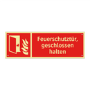 Feuerschutztür, geschlossen halten