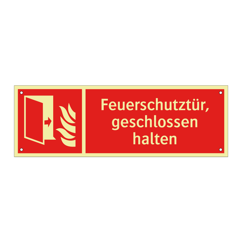 Feuerschutztür, geschlossen halten
