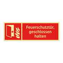 Feuerschutztür, geschlossen halten