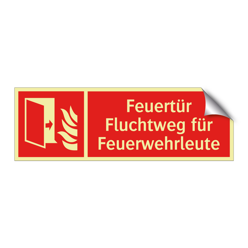 Feuertür Fluchtweg für Feuerwehrleute