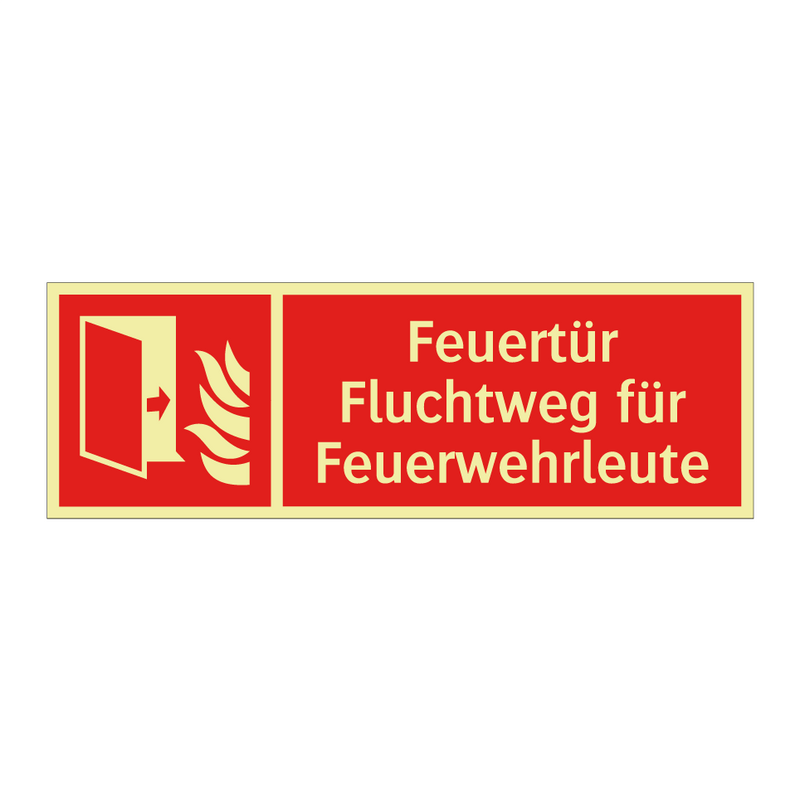 Feuertür Fluchtweg für Feuerwehrleute