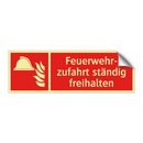 Feuerwehr- zufahrt ständig freihalten