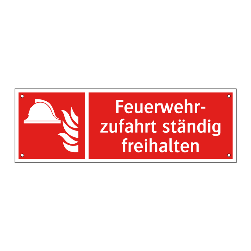 Feuerwehr- zufahrt ständig freihalten