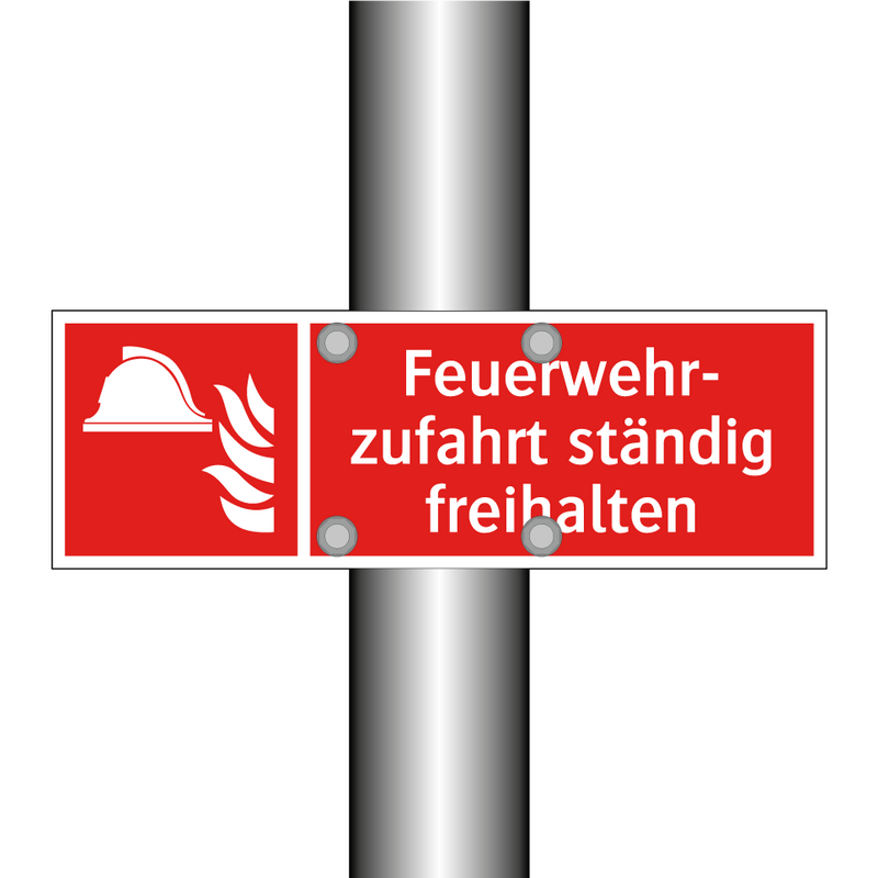 Feuerwehr- zufahrt ständig freihalten