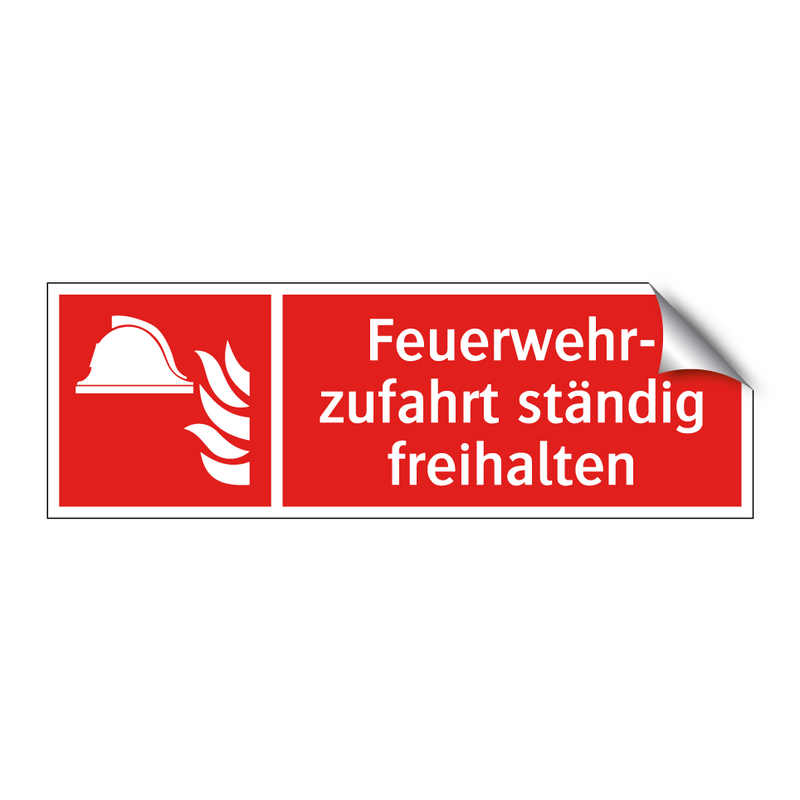 Feuerwehr- zufahrt ständig freihalten