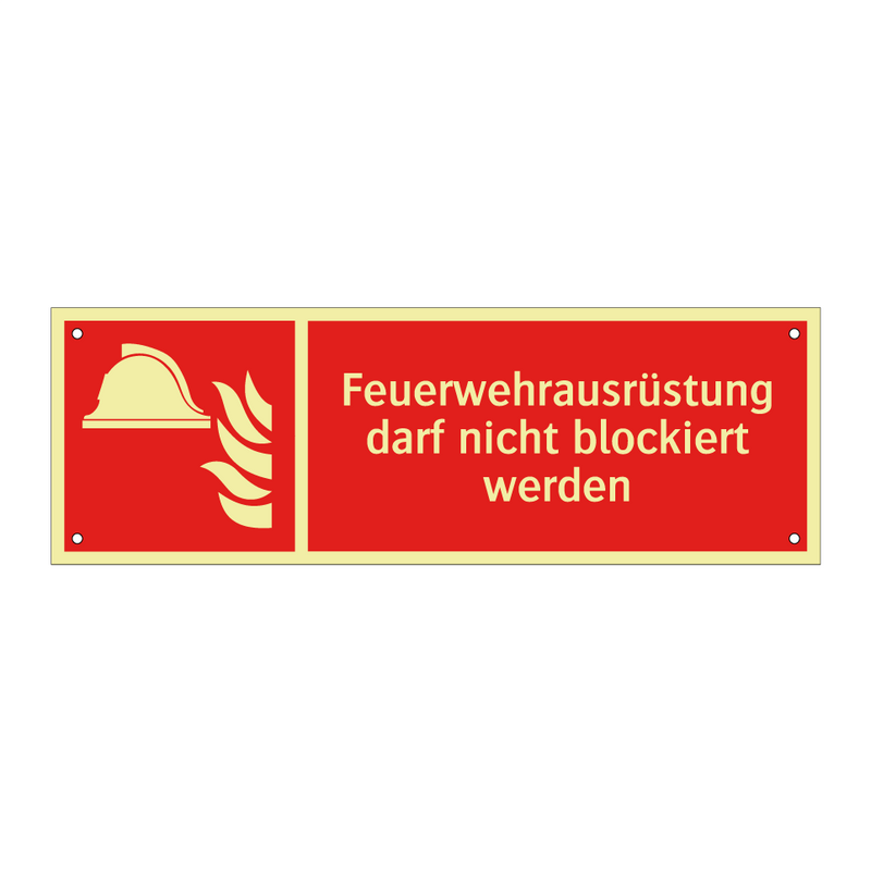 Feuerwehrausrüstung darf nicht blockiert werden