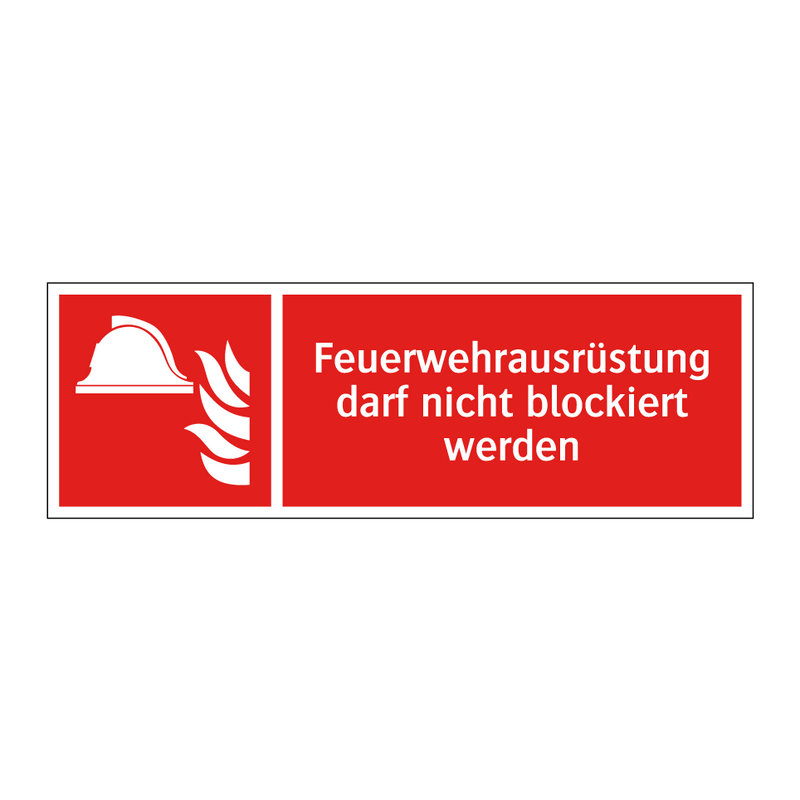 Feuerwehrausrüstung darf nicht blockiert werden