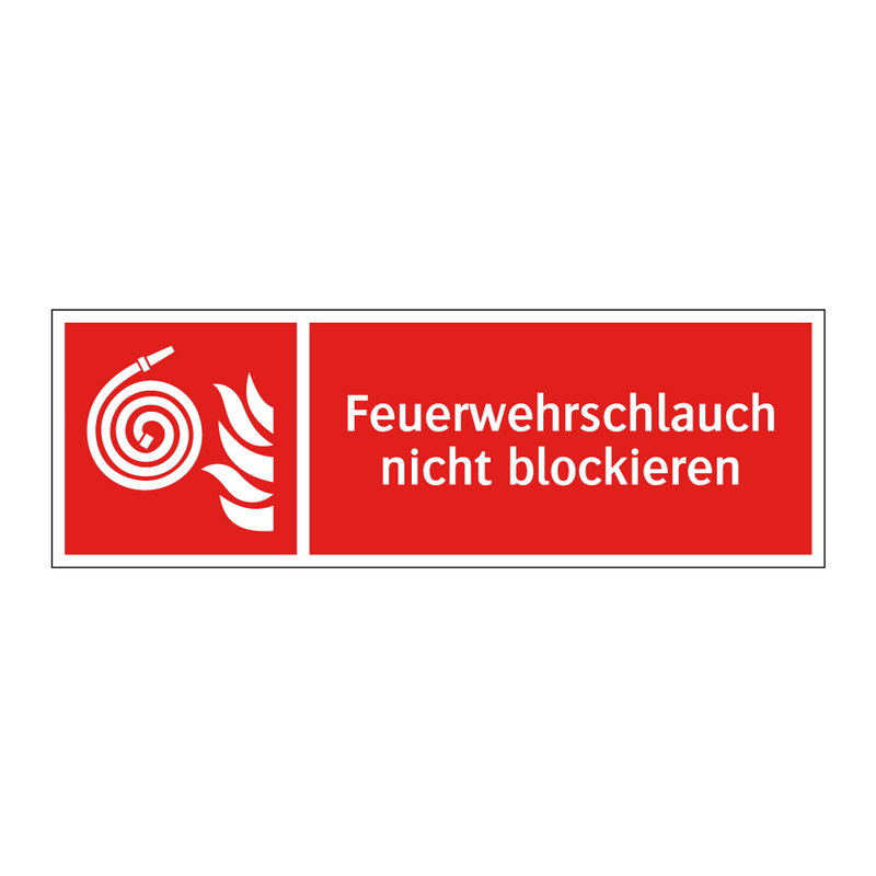Feuerwehrschlauch nicht blockieren