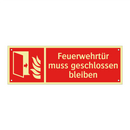 Feuerwehrtür muss geschlossen bleiben