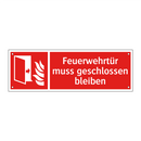 Feuerwehrtür muss geschlossen bleiben