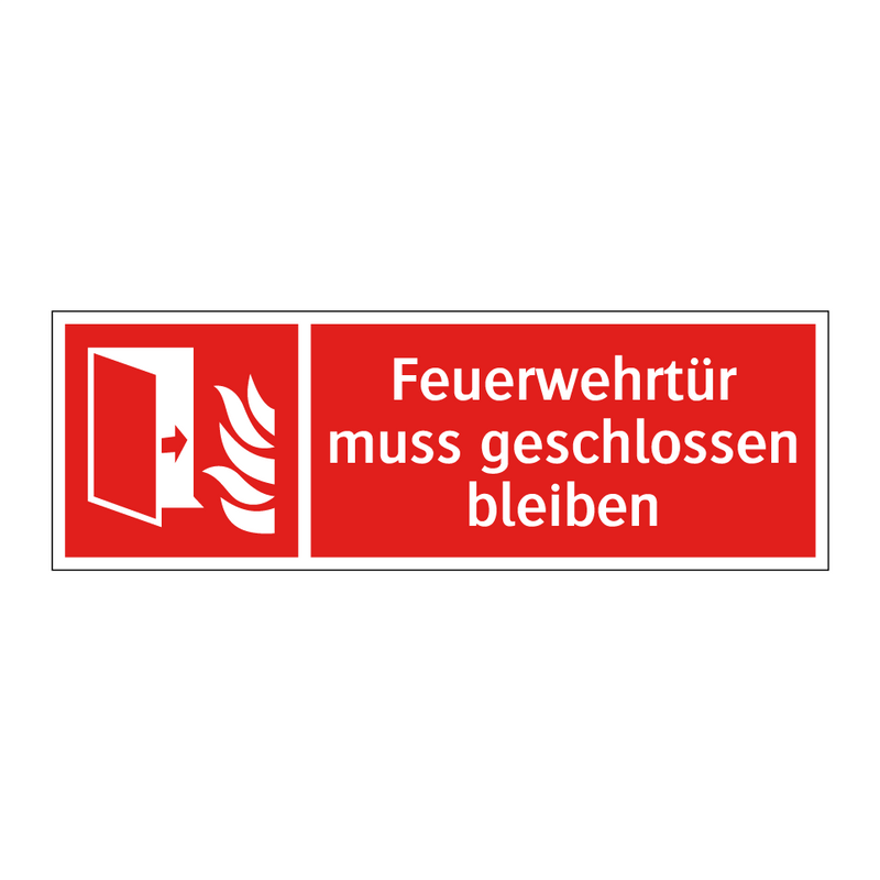 Feuerwehrtür muss geschlossen bleiben