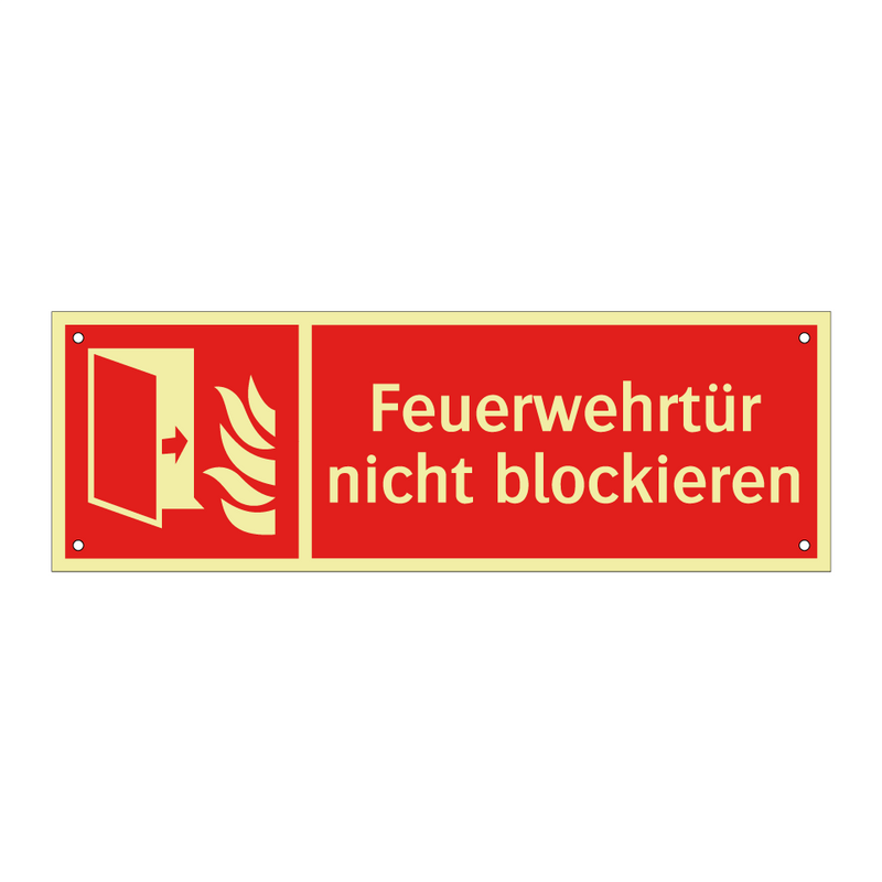Feuerwehrtür nicht blockieren