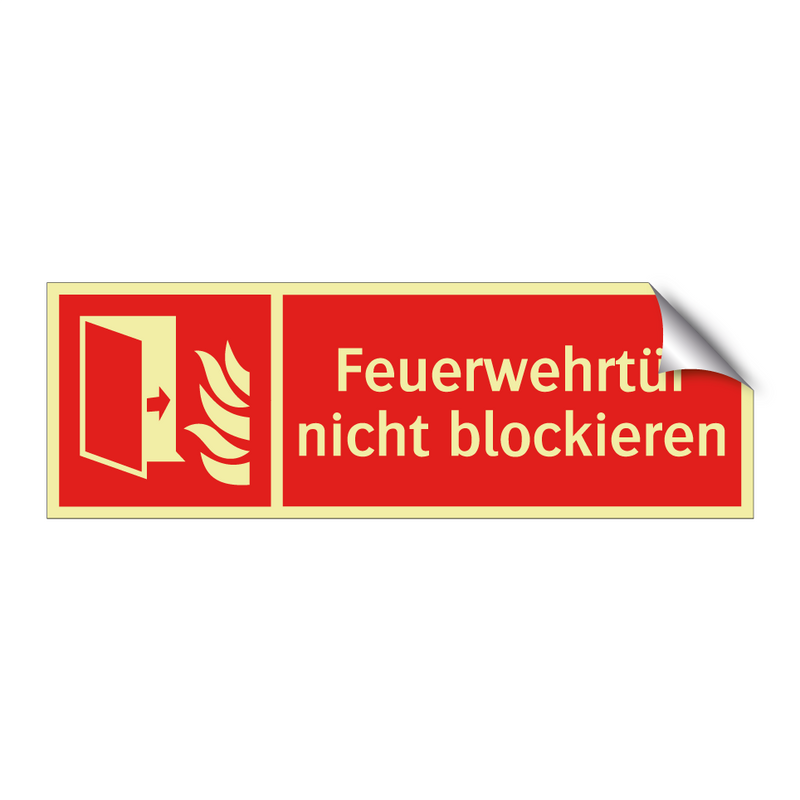 Feuerwehrtür nicht blockieren