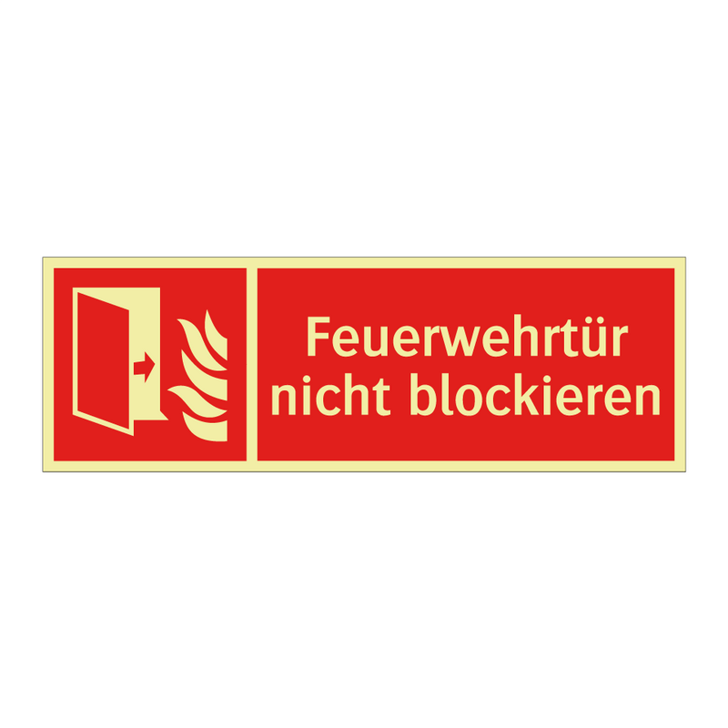 Feuerwehrtür nicht blockieren