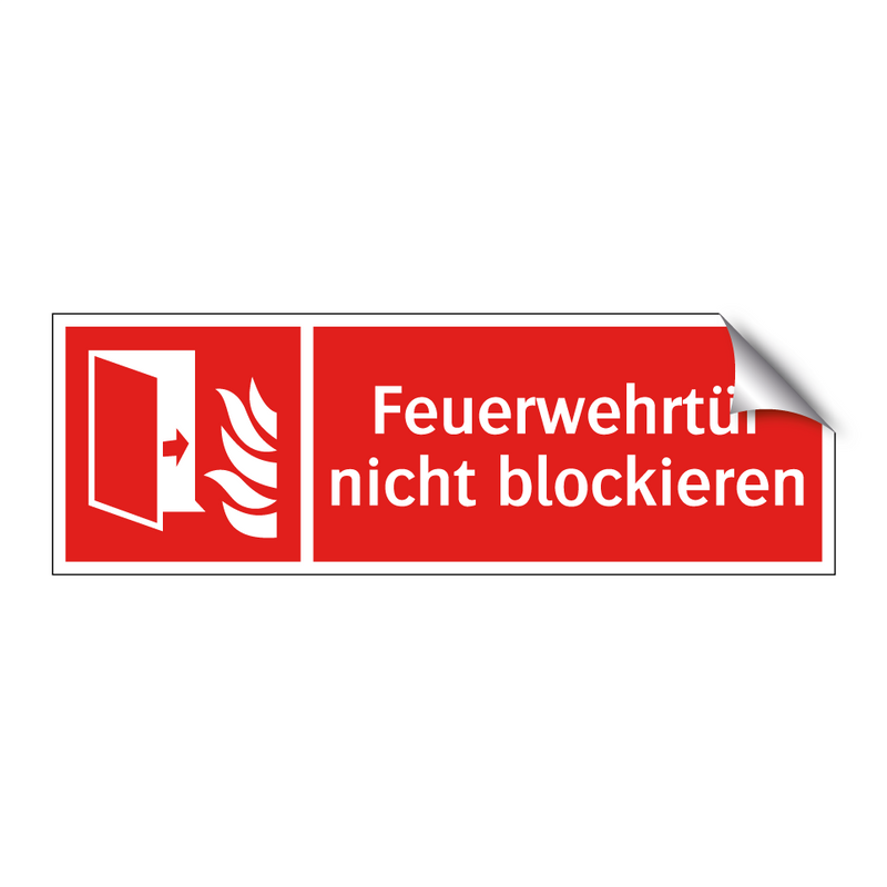 Feuerwehrtür nicht blockieren