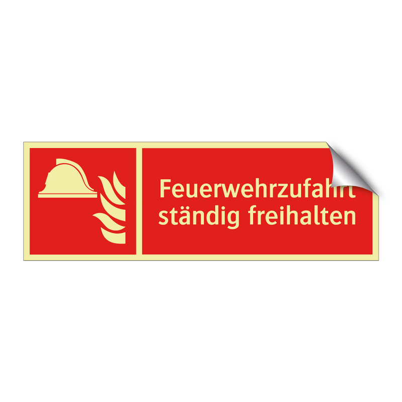 Feuerwehrzufahrt ständig freihalten