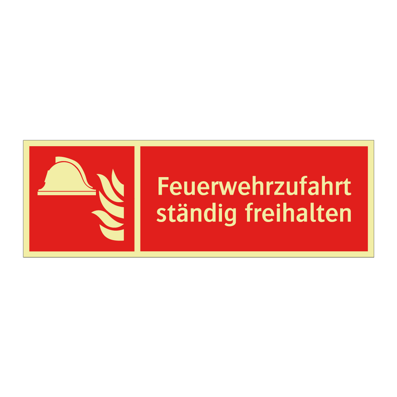 Feuerwehrzufahrt ständig freihalten