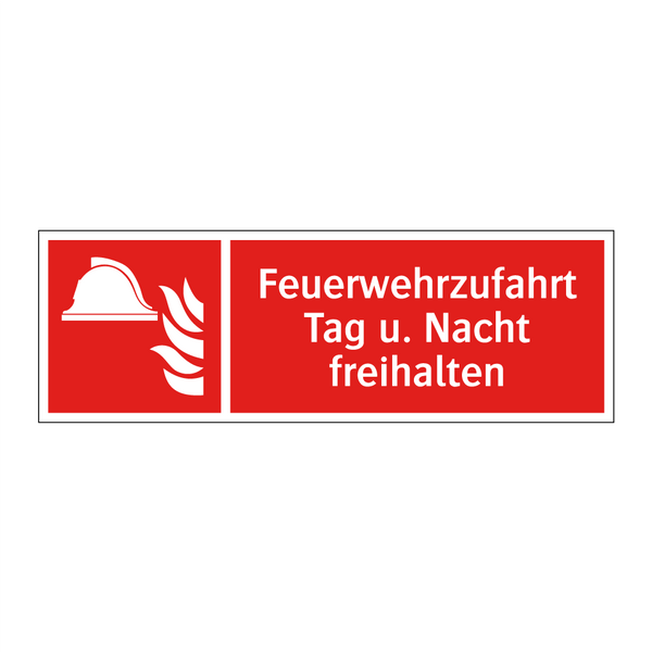 Feuerwehrzufahrt Tag u. Nacht freihalten