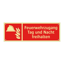 Feuerwehrzugang Tag und Nacht freihalten