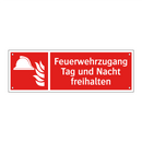 Feuerwehrzugang Tag und Nacht freihalten